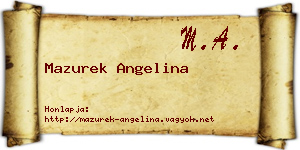 Mazurek Angelina névjegykártya
